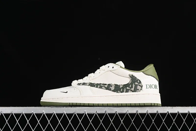 All categories Air Jordan Jordan series basketball shoes Air Jordan 1 Low High-end customized low-top sneakers Travis Scott x Fragment Design x Air Jordan 1 Low OG SP AJ1 Joe 1 Dior joint-off-white and green pattern low-top cultural casual sneakers DM6688-605